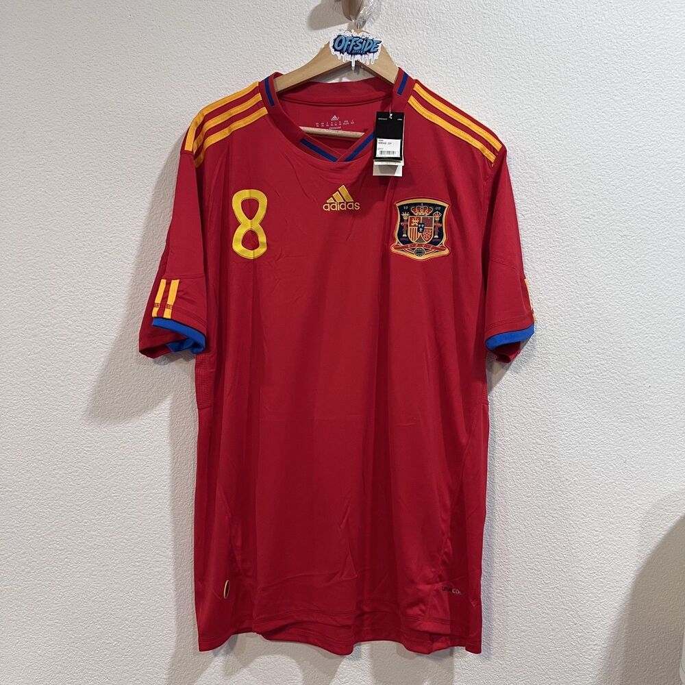 ** SEE VID ** Retro Spain 2010 #8 XAVI Home  Jersey  XXL